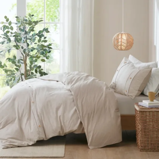 Neutral Oversized 3-Pc. Queen Duvet Cover Set-Kirkland's Home Online