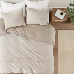 Neutral Oversized 3-Pc. Queen Duvet Cover Set-Kirkland's Home Online