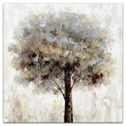 Neutral Painted Tree Square Canvas Art Print-Kirkland's Home Cheap