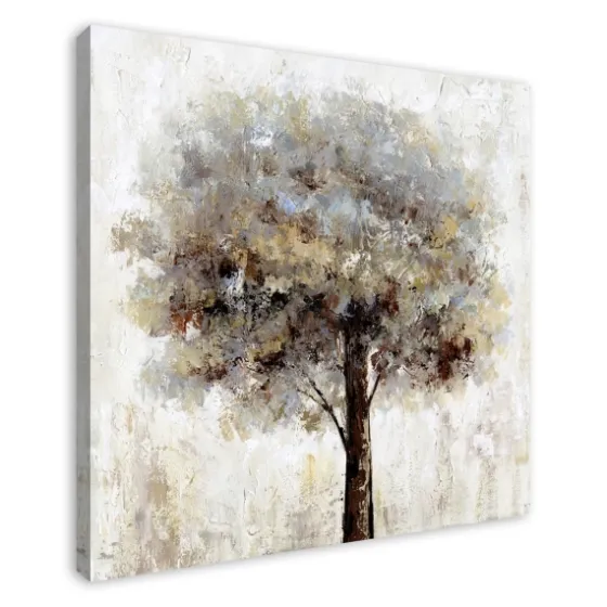 Neutral Painted Tree Square Canvas Art Print-Kirkland's Home Cheap
