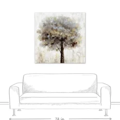 Neutral Painted Tree Square Canvas Art Print-Kirkland's Home Cheap