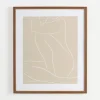 Neutral Sketched Lady Framed Art Print-Kirkland's Home New