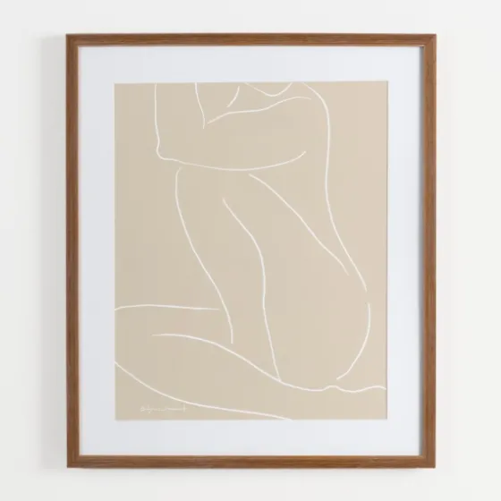 Neutral Sketched Lady Framed Art Print-Kirkland's Home New