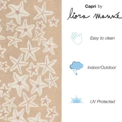 Neutral Starfish Outdoor Area Rug, 5X7-Kirkland's Home Cheap