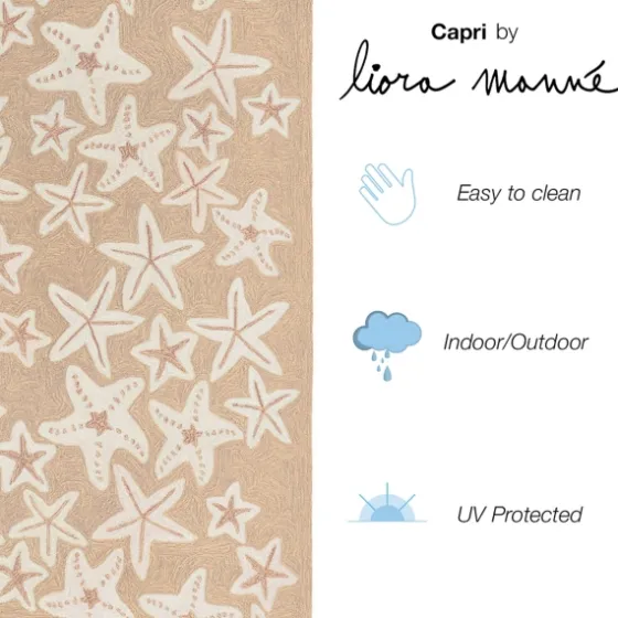 Neutral Starfish Outdoor Area Rug, 5X7-Kirkland's Home Cheap