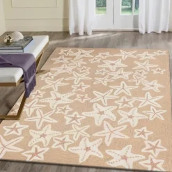 Neutral Starfish Outdoor Area Rug, 5X7-Kirkland's Home Cheap