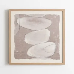 Neutral Stone Abstract Ii Framed Art Print-Kirkland's Home Outlet