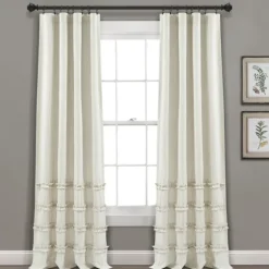 Neutral Vintage Stripe Curtain Panel Set, 84 In.-Kirkland's Home Best