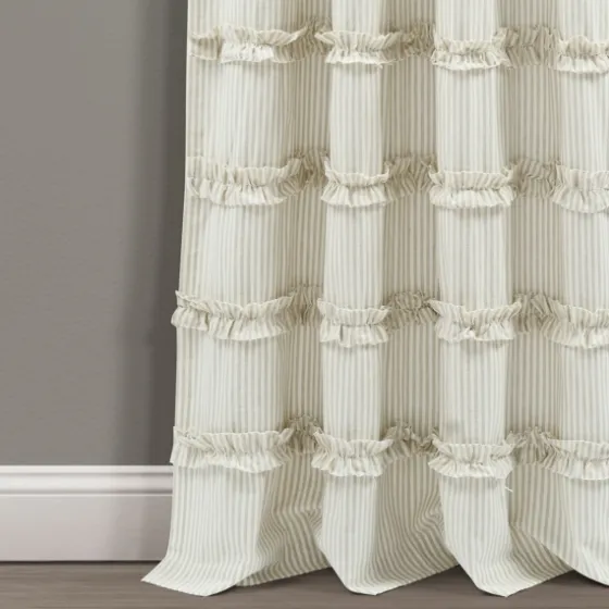 Neutral Vintage Stripe Curtain Panel Set, 84 In.-Kirkland's Home Best