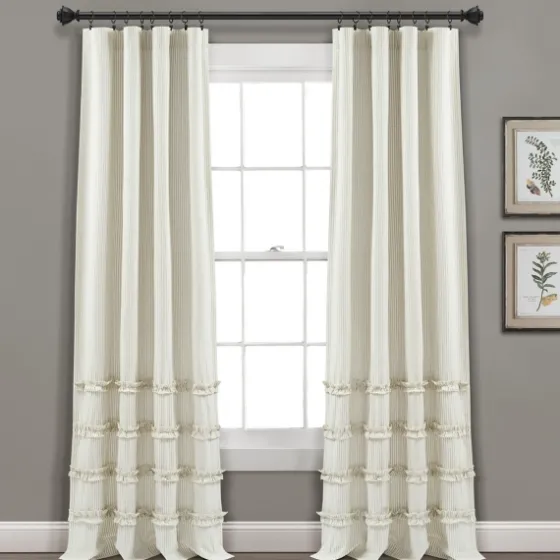 Neutral Vintage Stripe Curtain Panel Set, 95 In.-Kirkland's Home Cheap