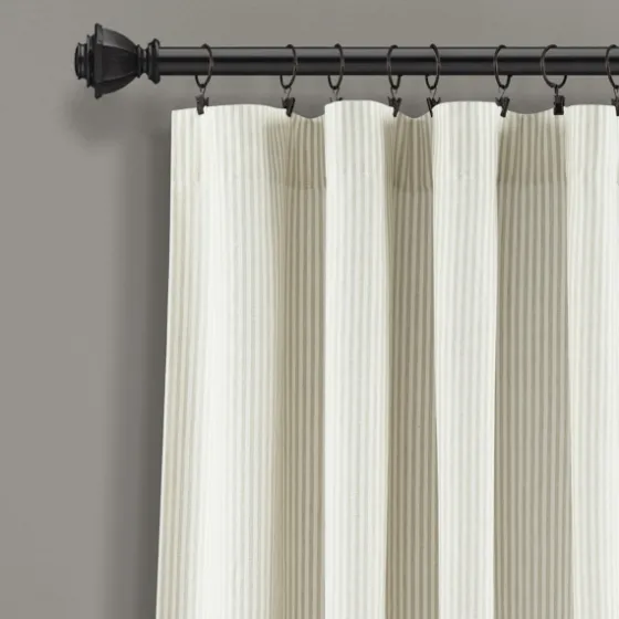 Neutral Vintage Stripe Curtain Panel Set, 95 In.-Kirkland's Home Cheap