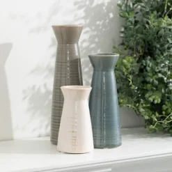 Neutral Wide Mouth Vases, Set Of 3-Kirkland's Home Best Sale