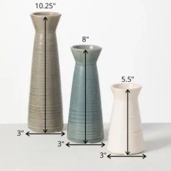 Neutral Wide Mouth Vases, Set Of 3-Kirkland's Home Best Sale