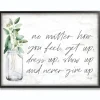Never Give Up Framed Giclee Canvas Art Print-Kirkland's Home Outlet