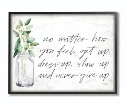 Never Give Up Framed Giclee Canvas Art Print-Kirkland's Home Outlet