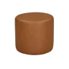 Newton Carmel Faux Leather Cylinder Ottoman-Kirkland's Home Cheap