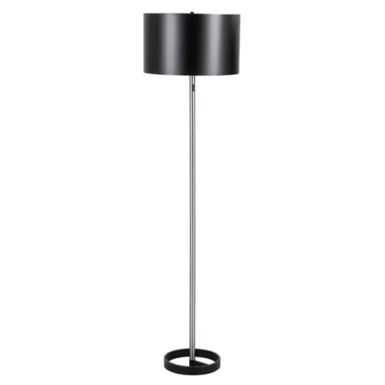 Nickel And Metal Shade Floor Lamp-Kirkland's Home Fashion