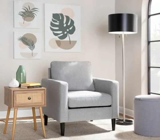 Nickel And Metal Shade Floor Lamp-Kirkland's Home Fashion