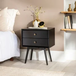 Nightshade Mid Century Wooden Nightstand-Kirkland's Home Cheap