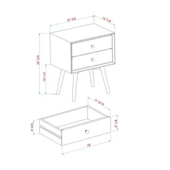 Nightshade Mid Century Wooden Nightstand-Kirkland's Home Cheap
