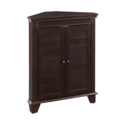 Nikki Dark Wooden Corner Cabinet-Kirkland's Home New