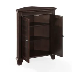 Nikki Dark Wooden Corner Cabinet-Kirkland's Home New