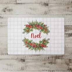 Noel Wreath Christmas Kitchen Mat-Kirkland's Home Shop