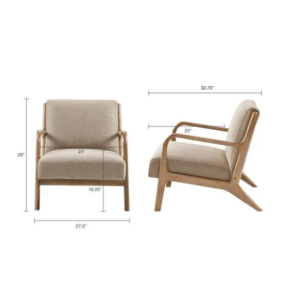 Nolan Cream Mid-Century Accent Chair-Kirkland's Home Hot