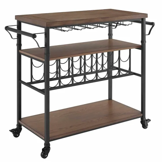 Norcross Industrial Rolling Bar Cart-Kirkland's Home Best Sale