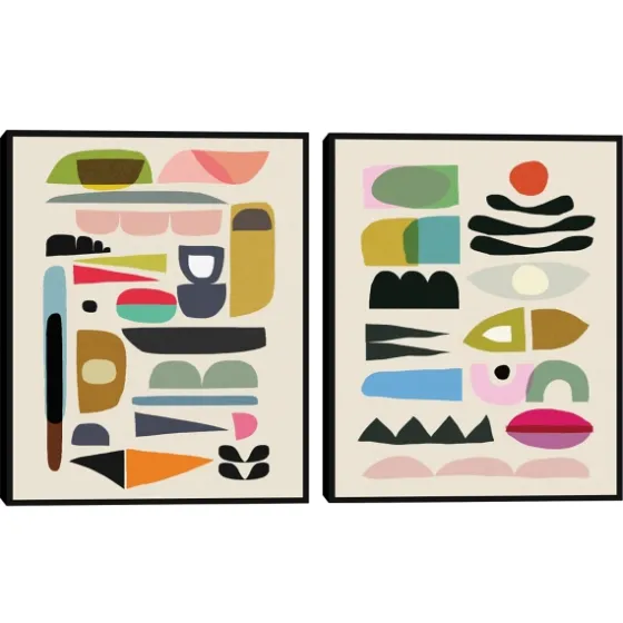Nordic Glam Framed Canvas Art Prints, Set Of 2-Kirkland's Home Best Sale