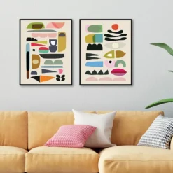 Nordic Glam Framed Canvas Art Prints, Set Of 2-Kirkland's Home Best Sale