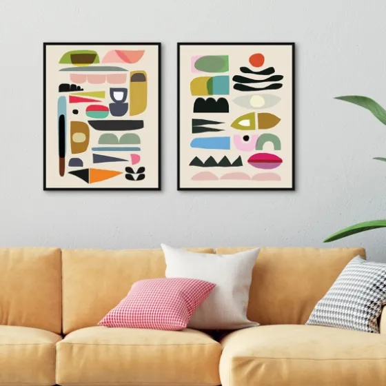 Nordic Glam Framed Canvas Art Prints, Set Of 2-Kirkland's Home Best Sale