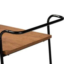 Norris Walnut 3-Tier Mobile Bar Cart-Kirkland's Home Online