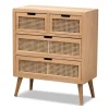 Oak And Rattan 4-Drawer Chest-Kirkland's Home Shop