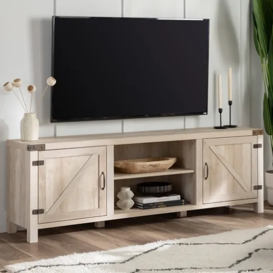 Oak Barn Door Tv Stand-Kirkland's Home Cheap