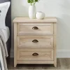 Oak Bronze Cupped Handle Nightstand-Kirkland's Home Shop
