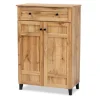 Oak 2-Door Grid Shoe Storage Cabinet-Kirkland's Home Store