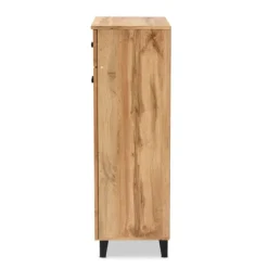 Oak 2-Door Grid Shoe Storage Cabinet-Kirkland's Home Store
