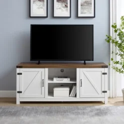 Oak Farmhouse Double Door Tv Stand-Kirkland's Home Best