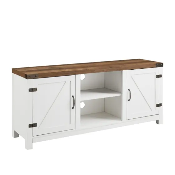 Oak Farmhouse Double Door Tv Stand-Kirkland's Home Best