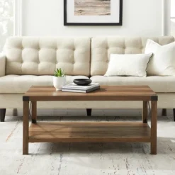 Oak Industrial X-Frame Coffee Table-Kirkland's Home Fashion