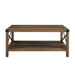 Oak Industrial X-Frame Coffee Table-Kirkland's Home Fashion