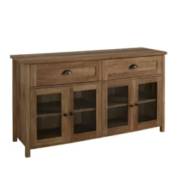 Oak Rustic Glass Front Sideboard-Kirkland's Home Flash Sale