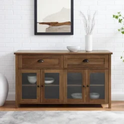 Oak Rustic Glass Front Sideboard-Kirkland's Home Flash Sale