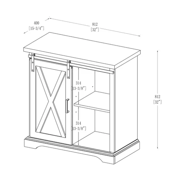 Oak Sliding Barn Door Cabinet-Kirkland's Home Cheap