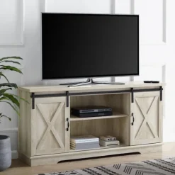 Oak Sliding Barn Door Tv Stand-Kirkland's Home Best Sale
