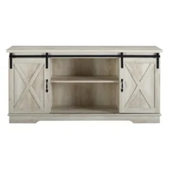 Oak Sliding Barn Door Tv Stand-Kirkland's Home Best Sale