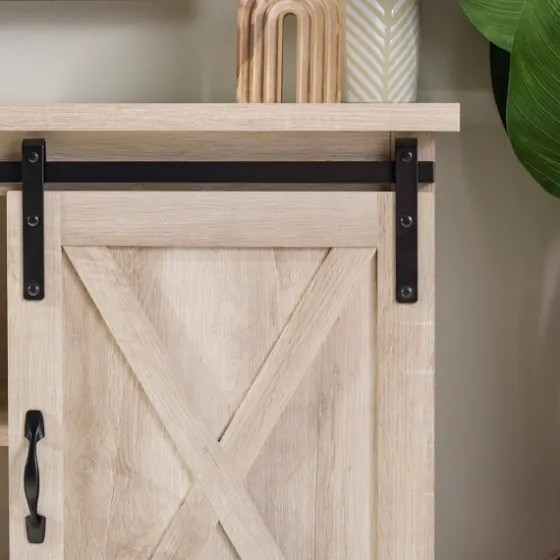 Oak Sliding Barn Door Tv Stand-Kirkland's Home Best Sale