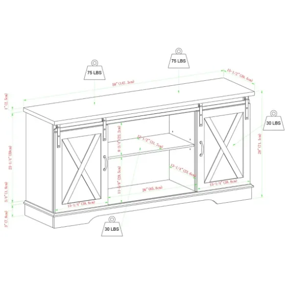 Oak Sliding Barn Door Tv Stand-Kirkland's Home Best Sale