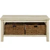 Oak Traditional Wooden Basket Coffee Table-Kirkland's Home Clearance